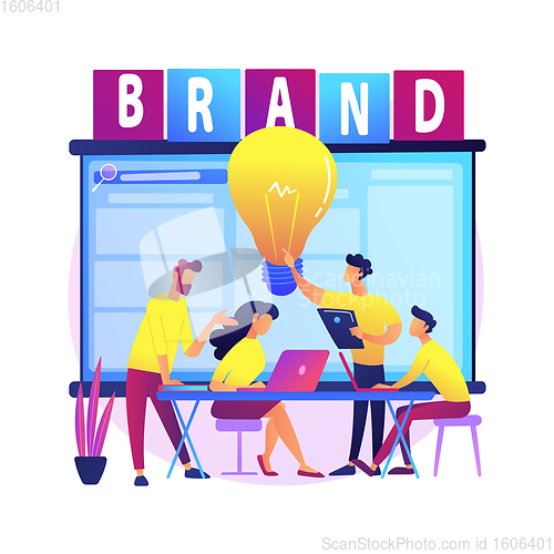 Image of Branded workshop abstract concept vector illustration.