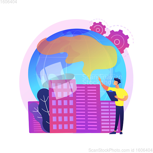 Image of Greenhouse gas emissions abstract concept vector illustration.