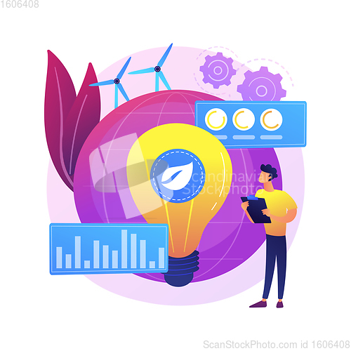 Image of Green economy abstract concept vector illustration.