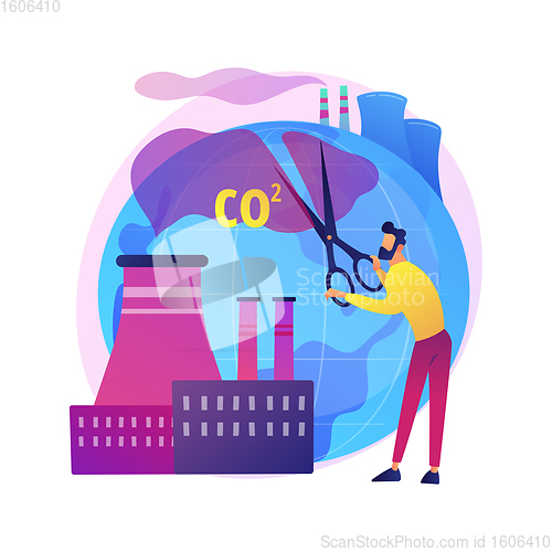 Image of CO2 emission vector concept metaphor