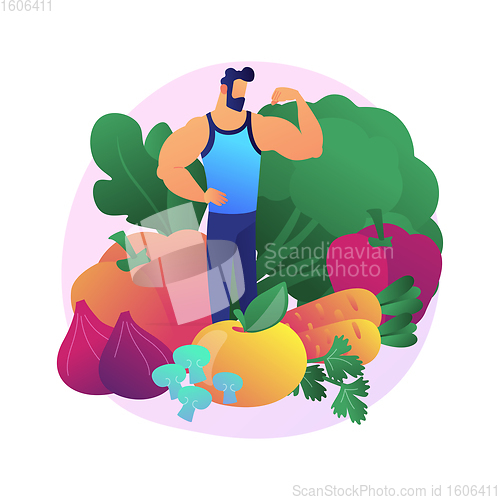 Image of Vegetarianism abstract concept vector illustration.