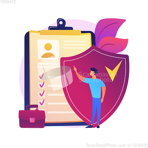 Image of Unemployment insurance abstract concept vector illustration.