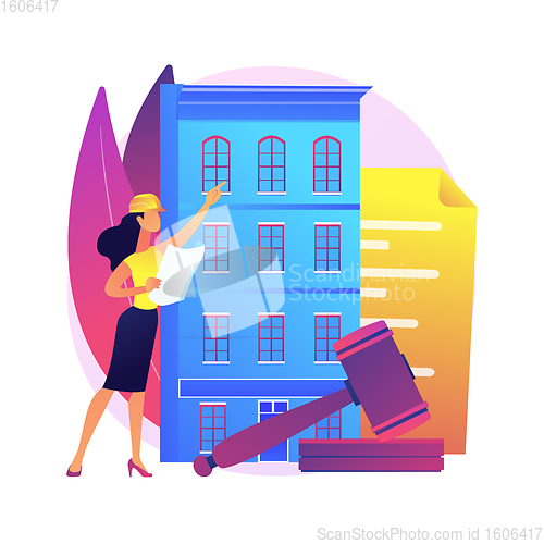 Image of Building regulations abstract concept vector illustration.