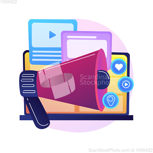 Image of Digital PR abstract concept vector illustration.