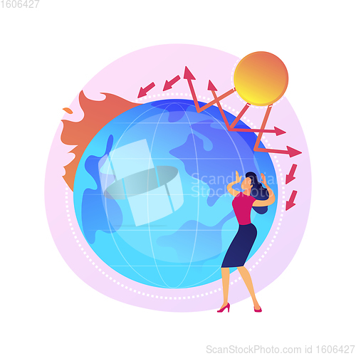 Image of Greenhouse effect abstract concept vector illustration.