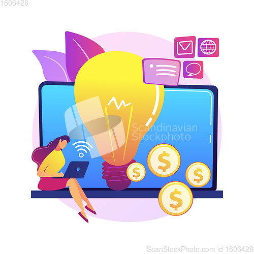 Image of Online business abstract concept vector illustration.