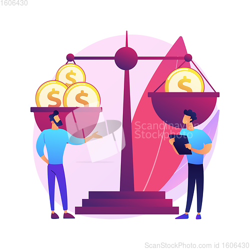 Image of Income inequality abstract concept vector illustration.