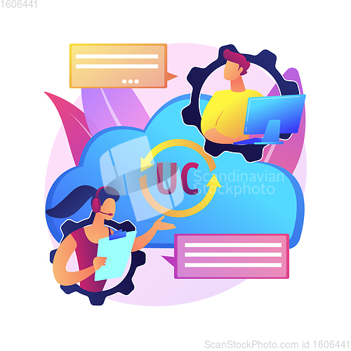 Image of Unified communication abstract concept vector illustration.