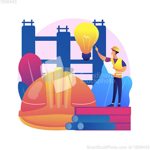 Image of Innovative construction materials abstract concept vector illustration.