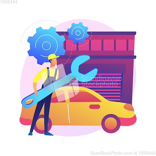 Image of Auto detailing abstract concept vector illustration.