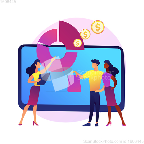 Image of Consultative selling abstract concept vector illustration.