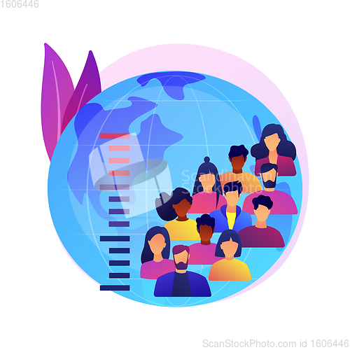 Image of Overpopulation abstract concept vector illustration.