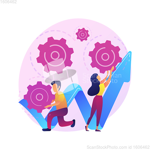 Image of Displaced workers abstract concept vector illustration.
