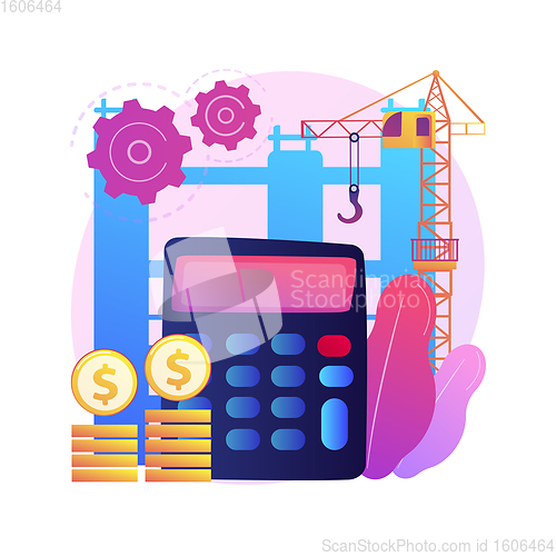 Image of Construction costs abstract concept vector illustration.
