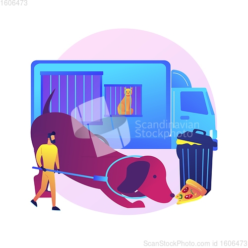 Image of Animal control service abstract concept vector illustration.