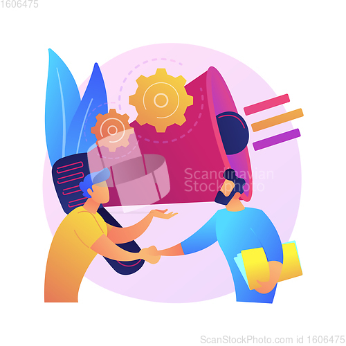 Image of Relationship marketing abstract concept vector illustration.