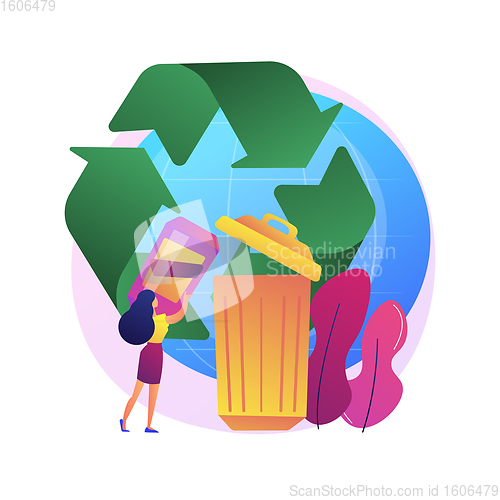 Image of Zero waste technology abstract concept vector illustration.