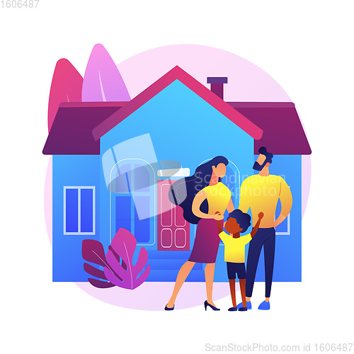 Image of Family house abstract concept vector illustration.