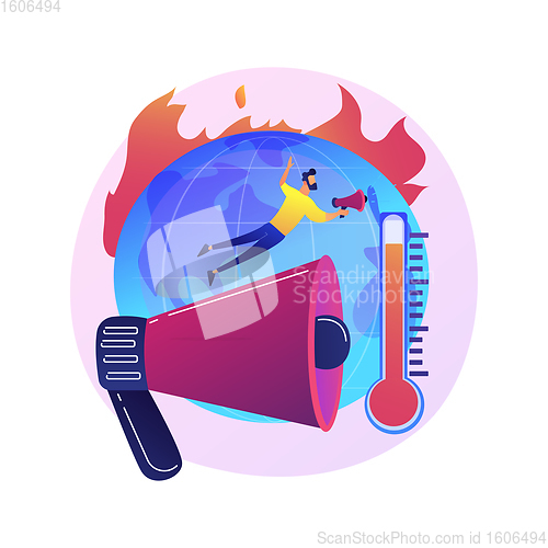 Image of Global warming abstract concept vector illustration.