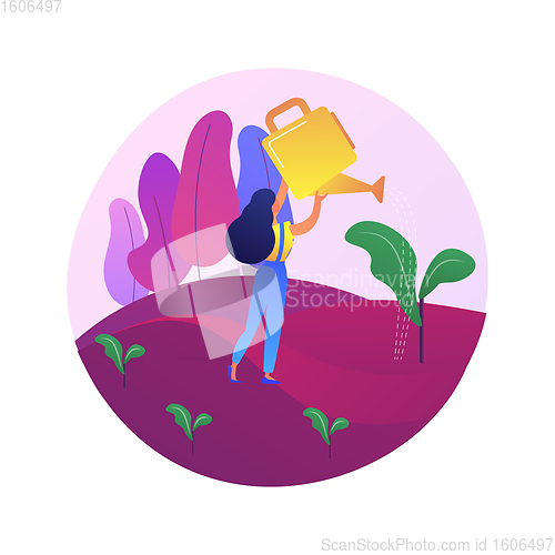 Image of Reforestation abstract concept vector illustration.