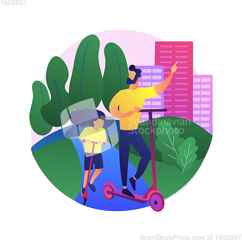 Image of Ecological greenway abstract concept vector illustration.