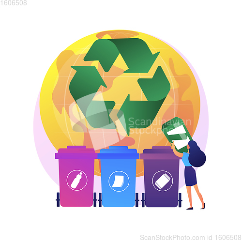 Image of Waste sorting vector concept metaphor