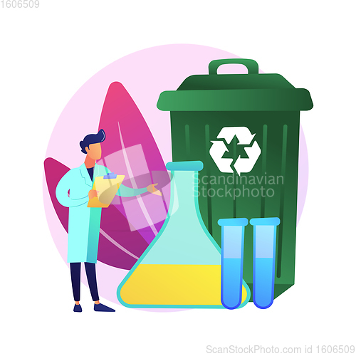 Image of Chemical recycling abstract concept vector illustration.