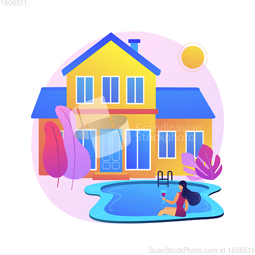 Image of Private residence abstract concept vector illustration.