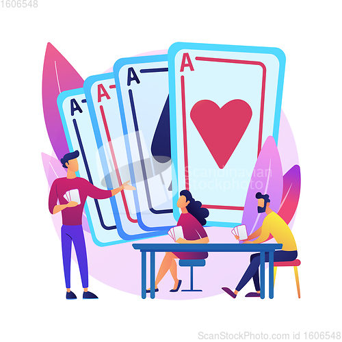 Image of Play cards abstract concept vector illustration.