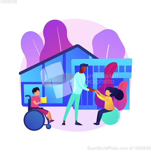 Image of Children rehabilitation center abstract concept vector illustration.