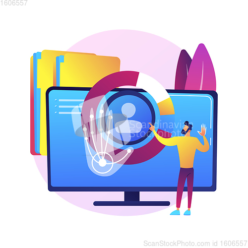 Image of Gesture recognition abstract concept vector illustration.