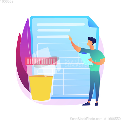 Image of Urinalysis abstract concept vector illustration.