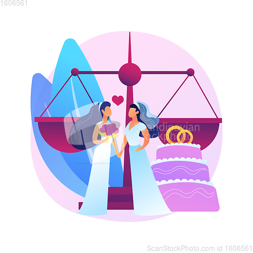 Image of Civil union abstract concept vector illustration.