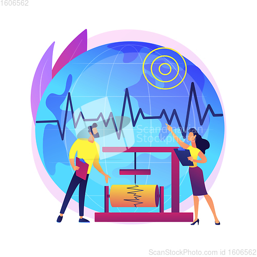 Image of Seismology abstract concept vector illustration.