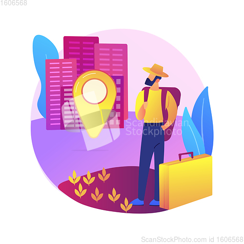 Image of Rural migration abstract concept vector illustration.