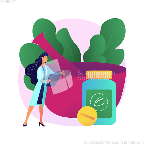 Image of Homeopathy abstract concept vector illustration.