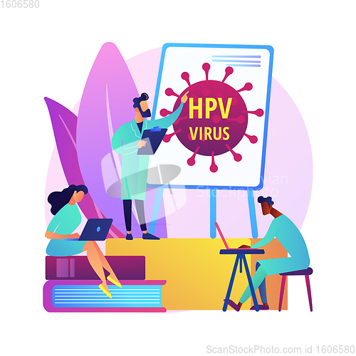 Image of HPV education programs abstract concept vector illustration.