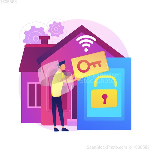 Image of Access control system abstract concept vector illustration.