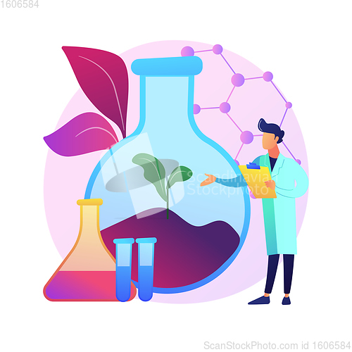 Image of Soil chemistry abstract concept vector illustration.