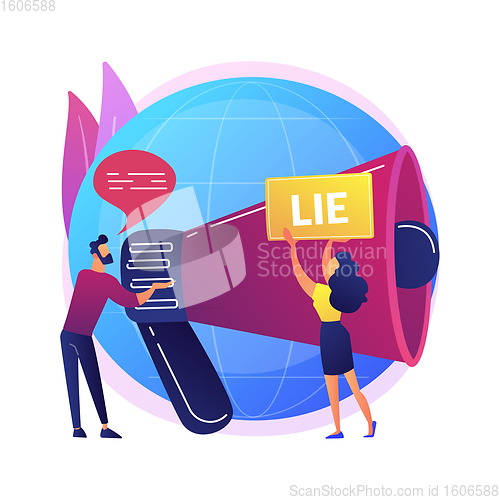 Image of Post-truth abstract concept vector illustration.