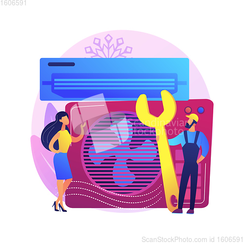 Image of Air conditioning abstract concept vector illustration.
