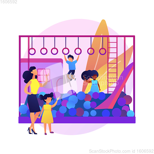 Image of Playroom for kids abstract concept vector illustration.