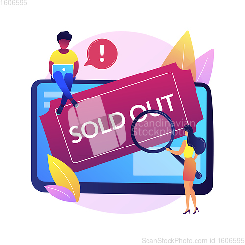 Image of Sold-out event abstract concept vector illustration.