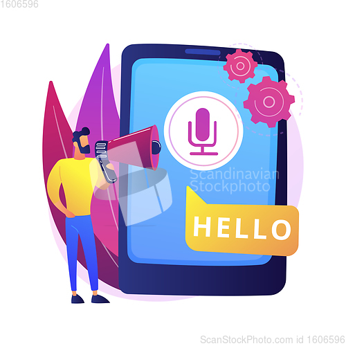 Image of Speech to text abstract concept vector illustration.