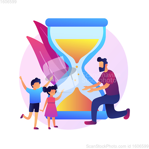 Image of Challenges for divorced dads abstract concept vector illustration.