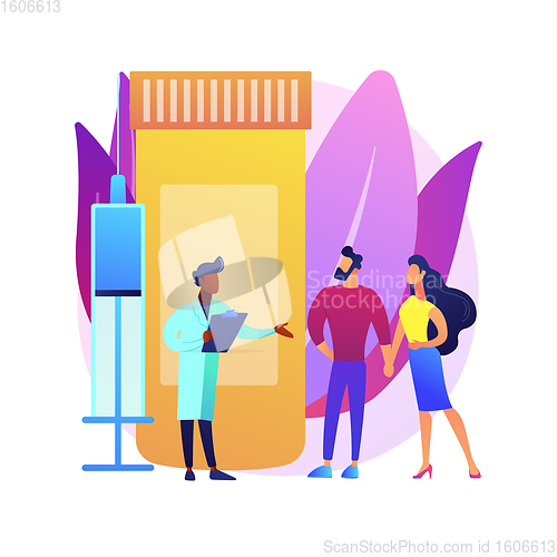 Image of Infertility treatment abstract concept vector illustration.