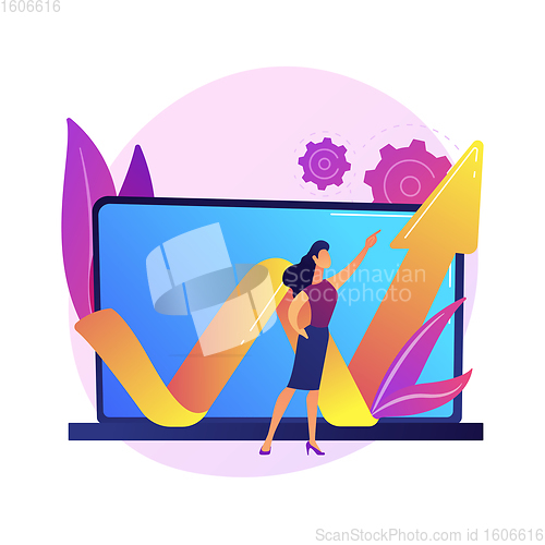 Image of Data center abstract concept vector illustration.