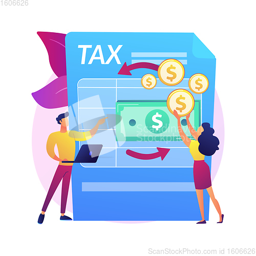 Image of Tax deduction vector concept metaphor