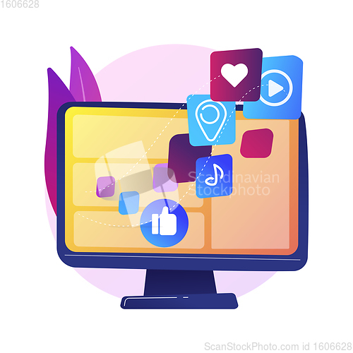 Image of Content aggregator abstract concept vector illustration.