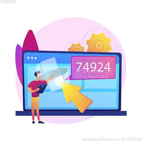 Image of Data monetization abstract concept vector illustration.